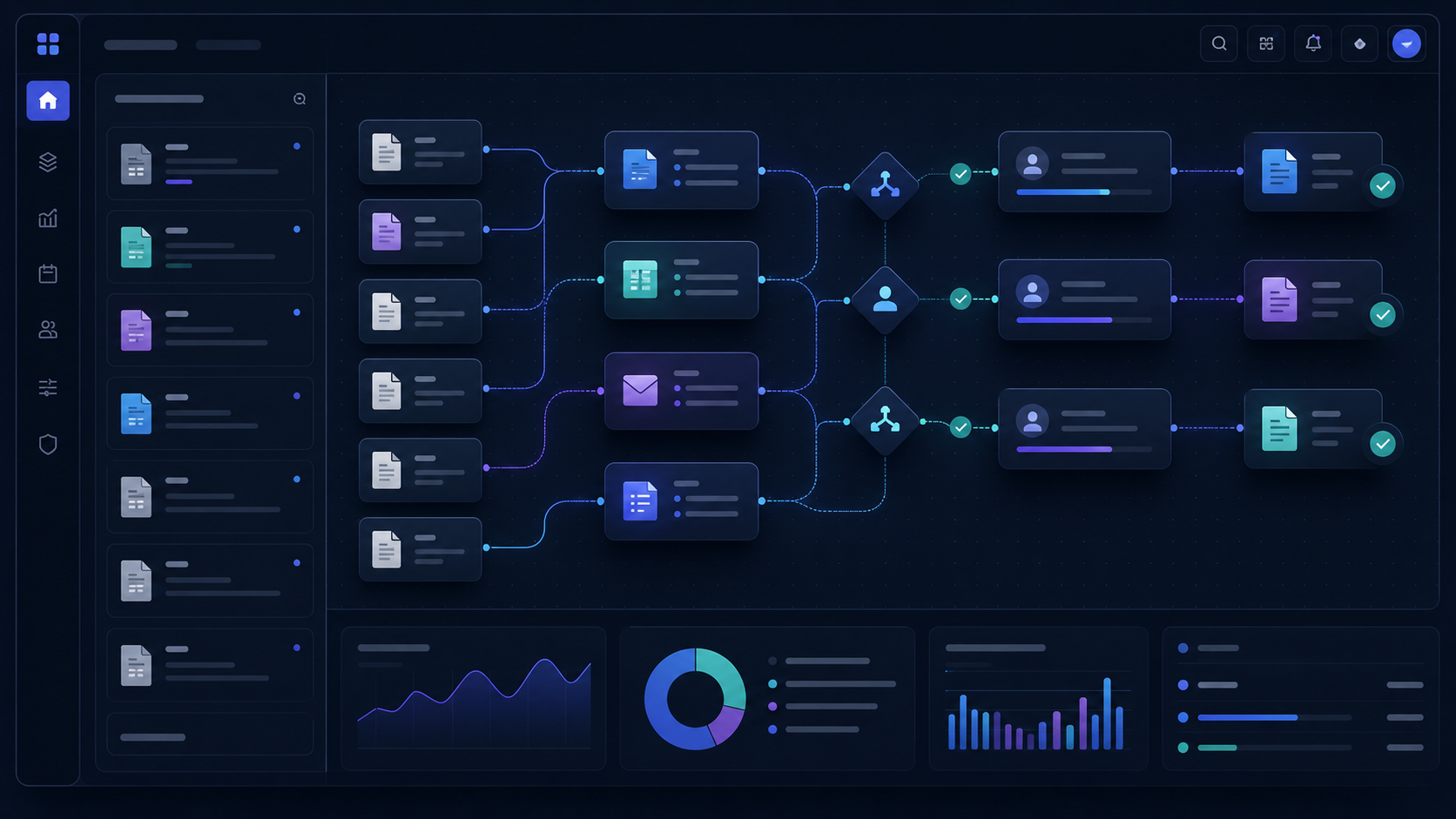 Vista conceptual de Automatización con IA